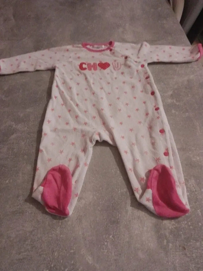 Pyjama grenouillère bébé fille 12 mois