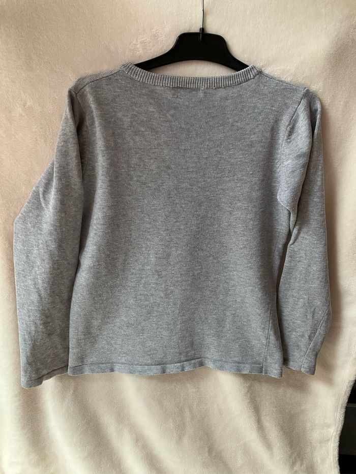 Gilet gris clair In Extenso 8 ans (1€50) - photo numéro 4