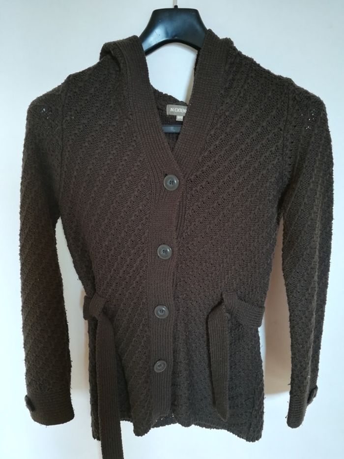 veste à capuche marron