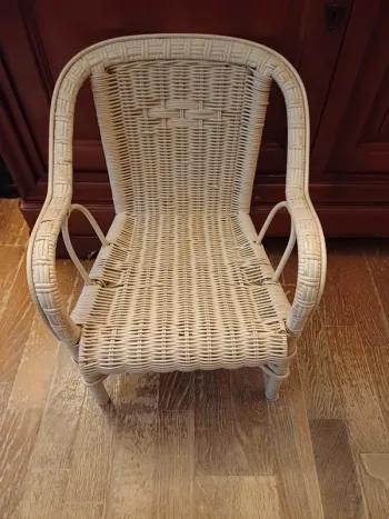 Chaise enfant en rotin