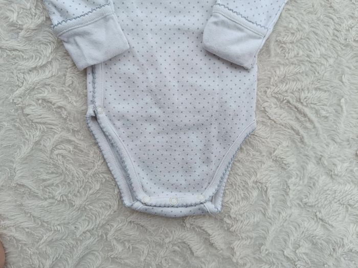 Body croisé manches longues avec moufles intégrés Mixte 3 mois Bout'chou - photo numéro 4