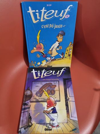 lot de deux bd de titeuf tome 1 et 4 état très correct