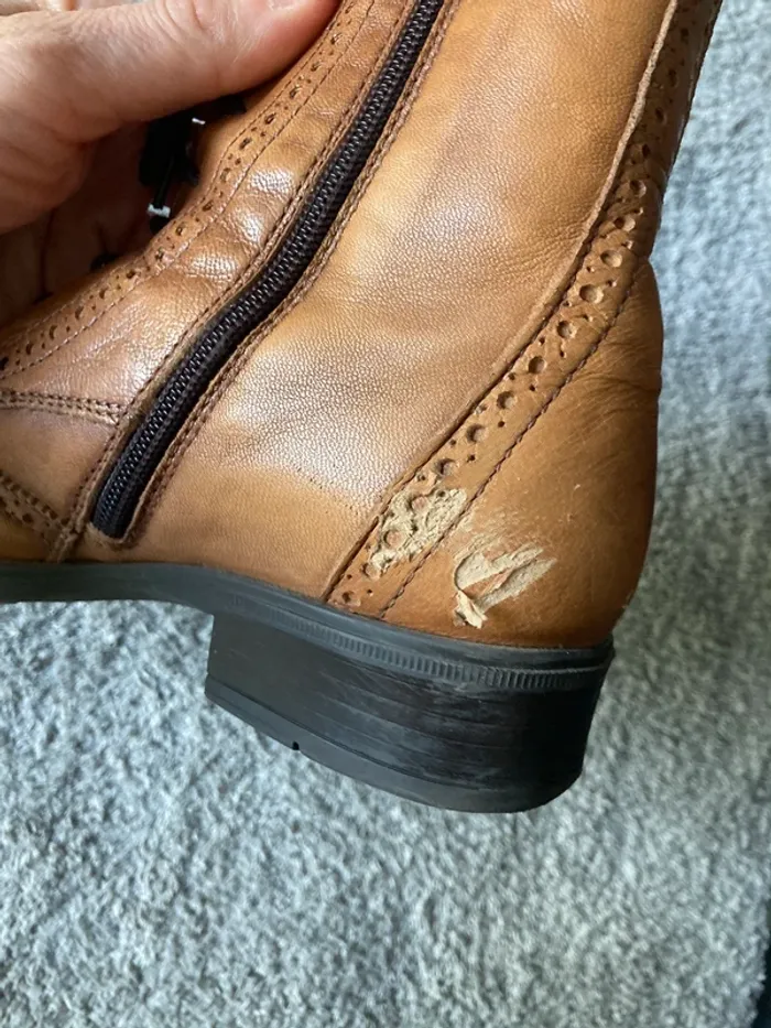 bottines en cuir taille 34 - photo numéro 4