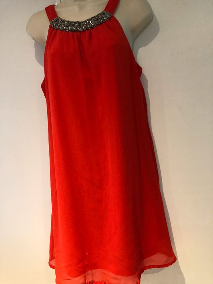 Robe rouge orange Mim taille 38 - photo numéro 11