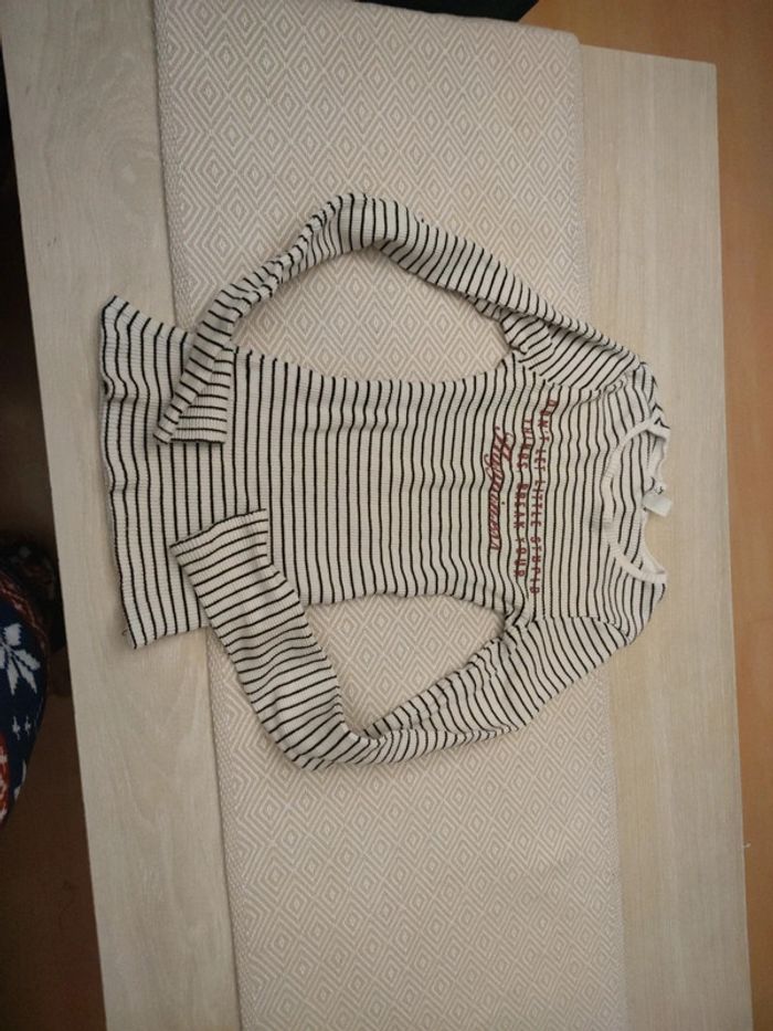 Haut marinière ML happyness Jennyfer xs 14 ans