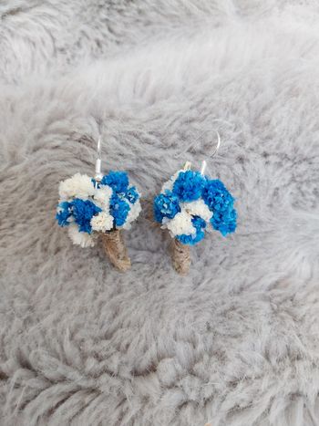 Boucles d'oreilles fleurs séchées