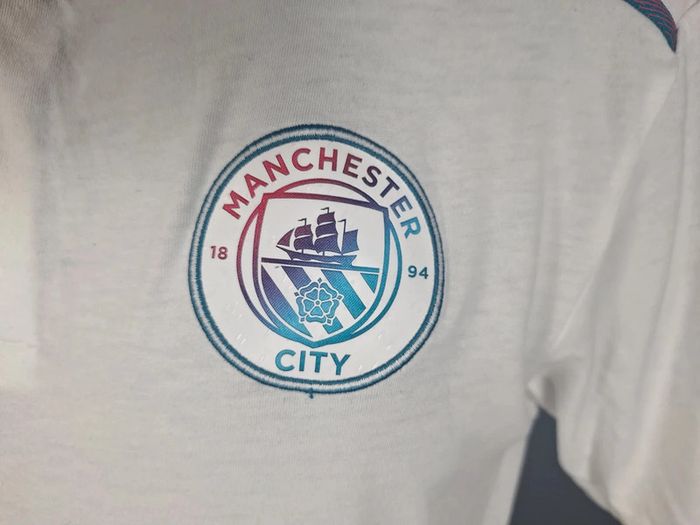 Polo Puma Manchester City – officiel – blanc – taille M - brodé (603) - photo numéro 4