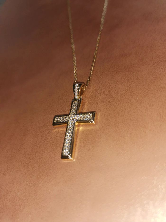 Collier et pendentif spirituel croix chrétienne - photo numéro 2