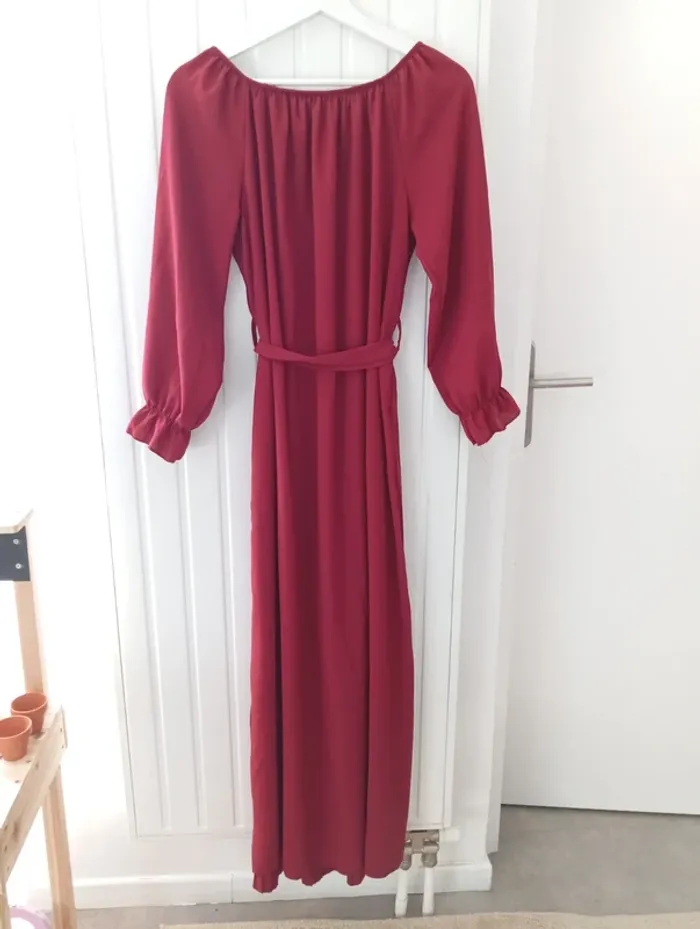 Robe longue rouge bordeaux - photo numéro 6