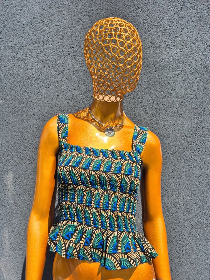 Top Bleu Femme