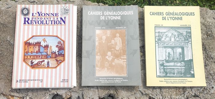 Lot livres rares Yonne et généalogie