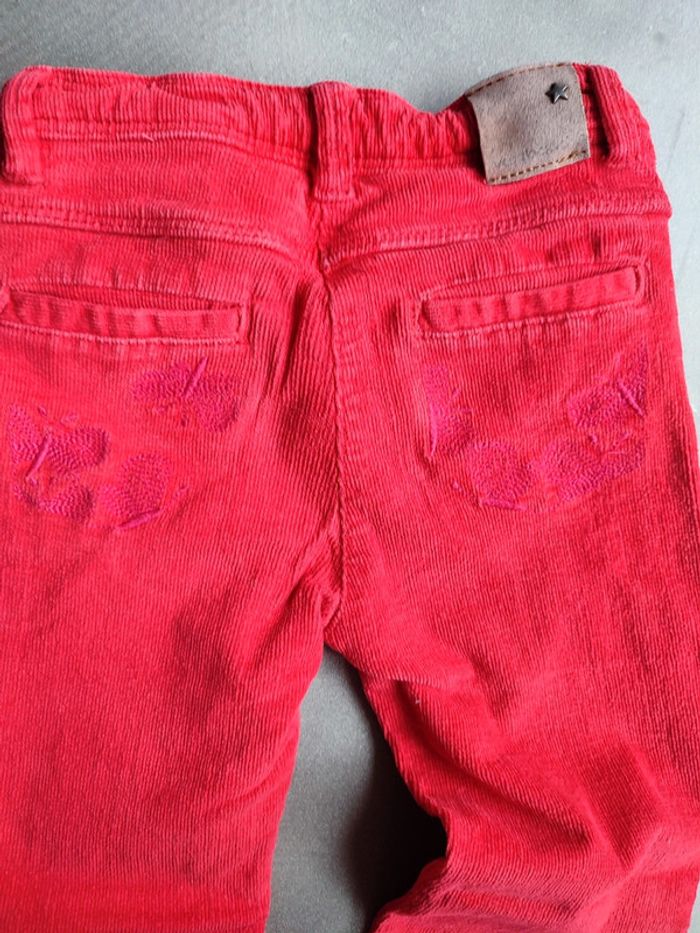 Pantalon velours rouge 4 ans Vertbaudet - photo numéro 4