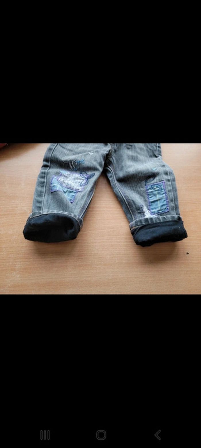 2 pantalons jeans chauds doublés 18 mois - photo numéro 6