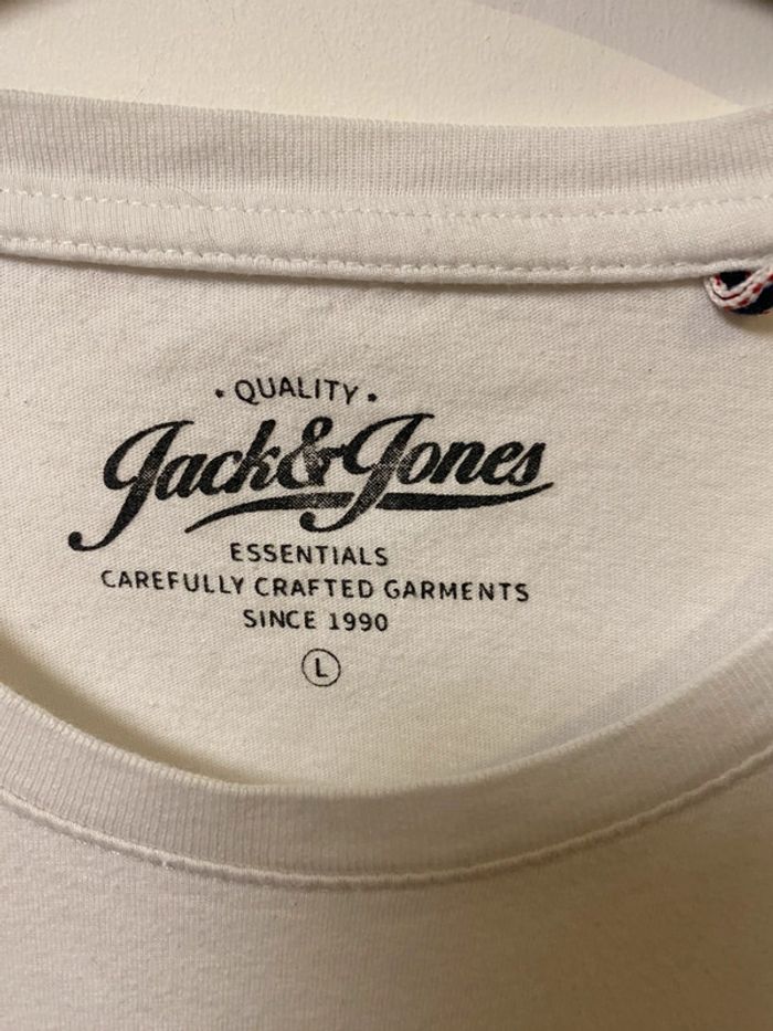Teeshirt blanc Jack & Jones taille L - photo numéro 3
