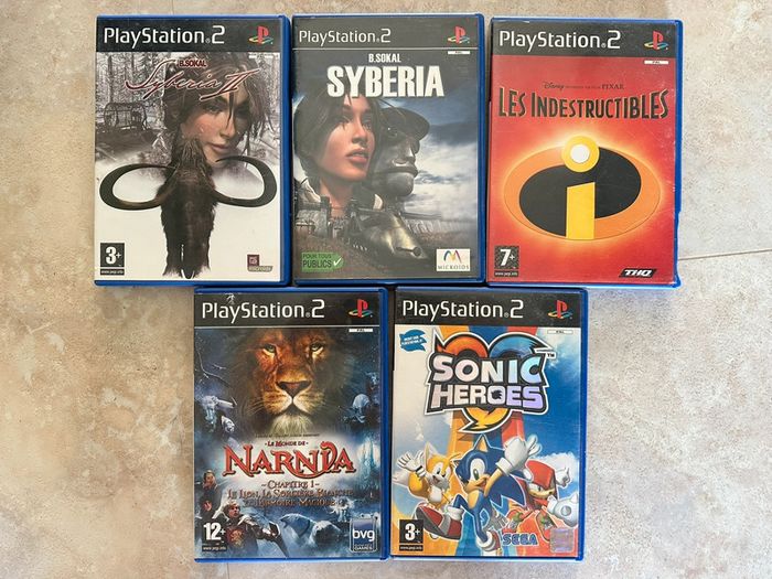 Lot 5 jeux PlayStation 2