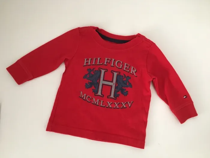 T shirt manches longues tommy hilfiger 6- 9 mois - photo numéro 2