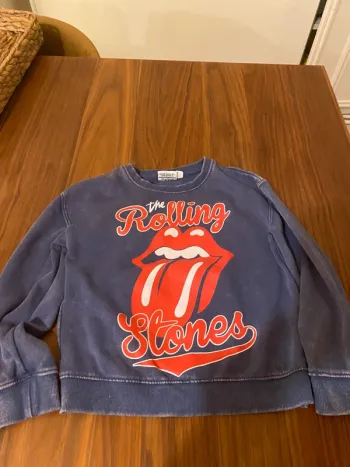 Sweat bleu The Rolling stones 7-8 ans Primark