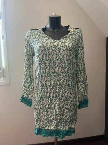 Robe fleuri verte Vic & Via L