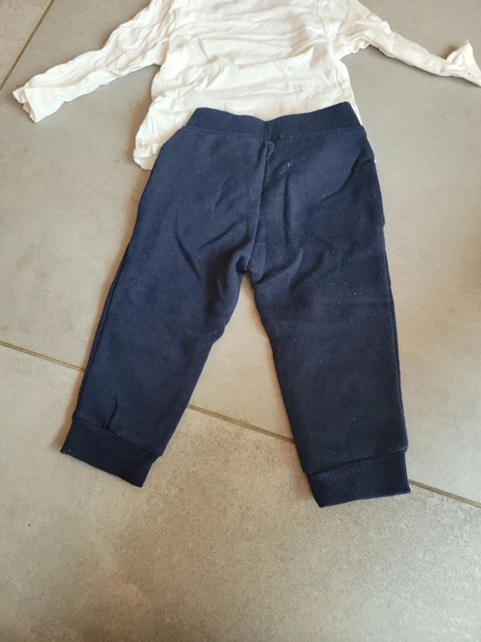 Lot ensemble hiver pantalon jogging haut manche longue 74 cm bébé fille - photo numéro 7