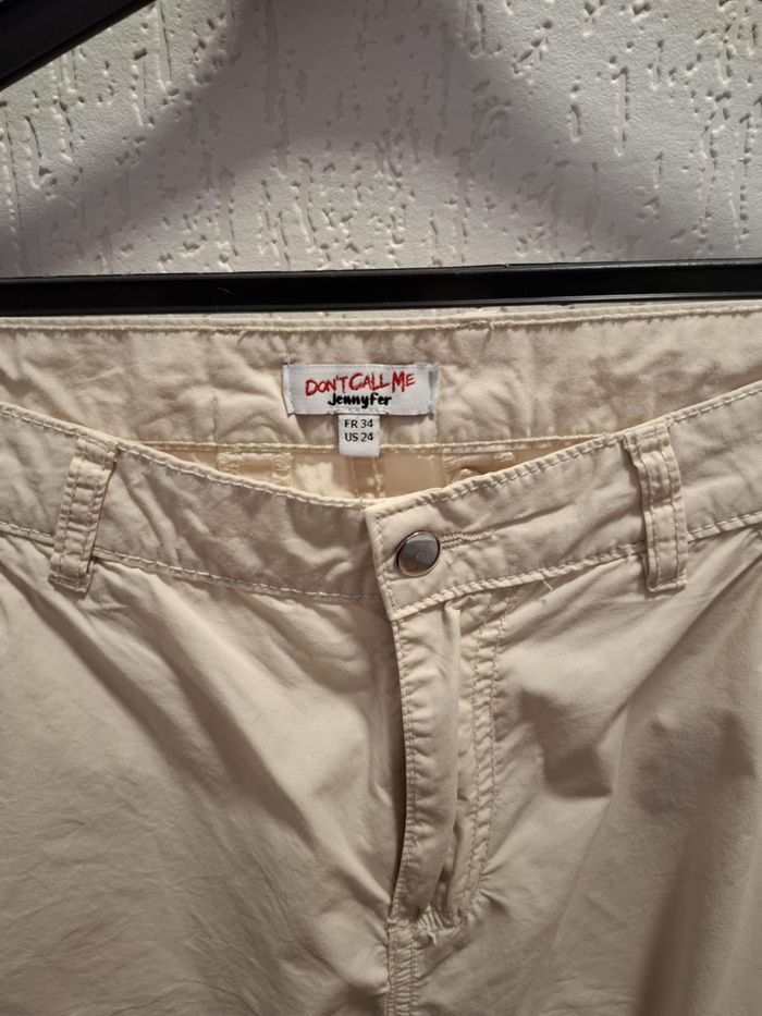 Beau pantalon baggy femme Jennyfer 34 beige très bon état - photo numéro 3