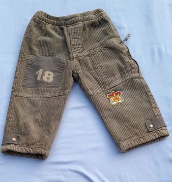 pantalon velour kaki