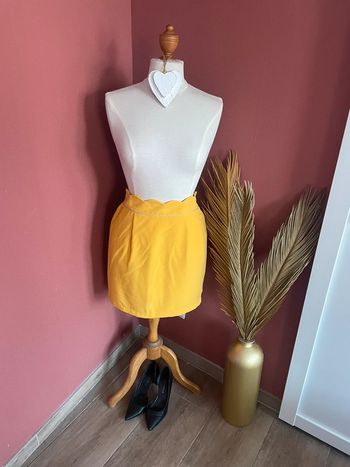 Jupe élastique jaune L