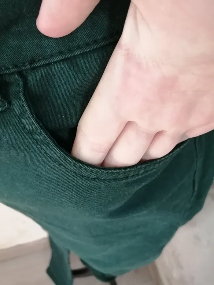 Pantalon skinny push up vert foncé / terranova / (42) - photo numéro 4