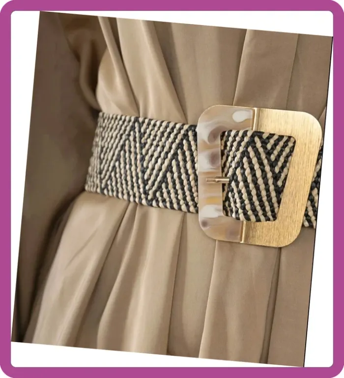 Ceinture élastique effet paille - Neuve avec étiquette - Taille unique - photo numéro 2
