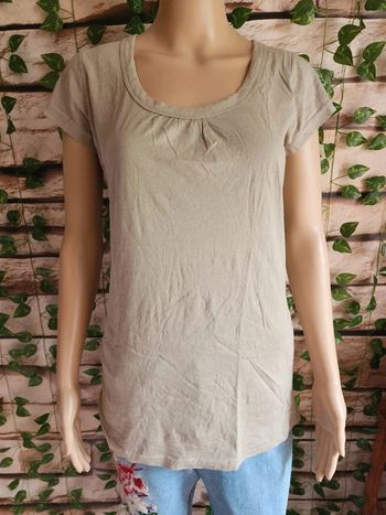 🌸T-shirt MC Kaki 100% Coton Taille 42/44🌸
