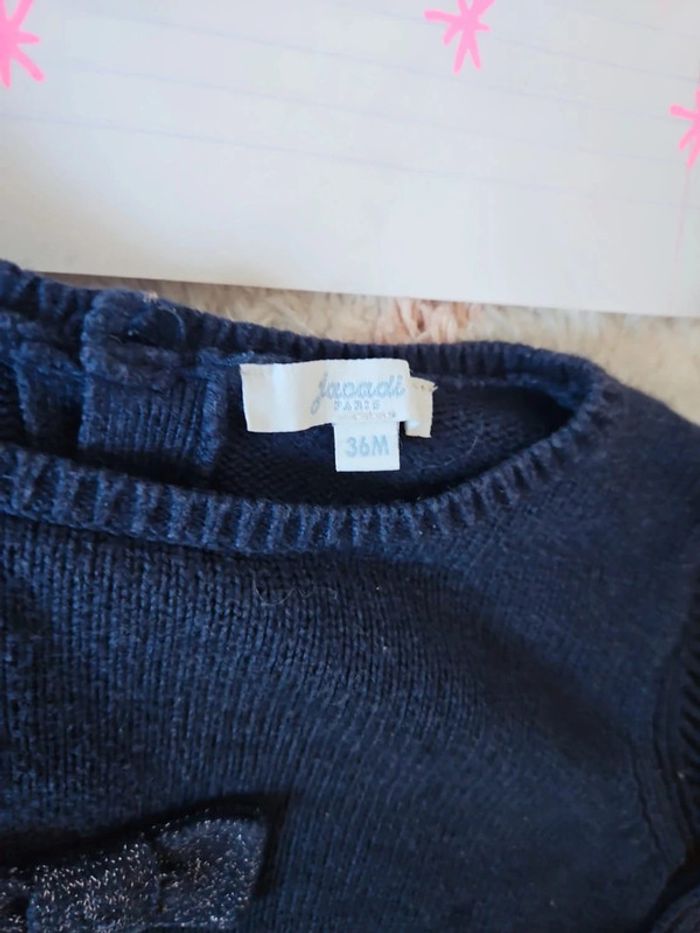 Robe bleu marine taille 3 ans robe fille jacadi - photo numéro 2