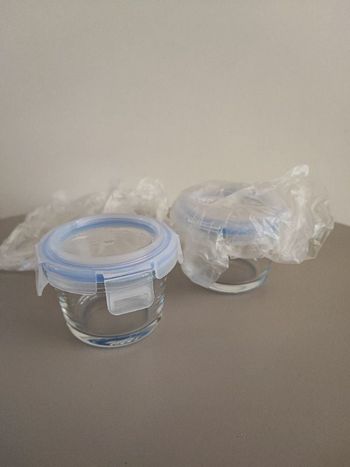 37 - Lot de 2 pots en verre hermétiques – 120 ml chacun 📦