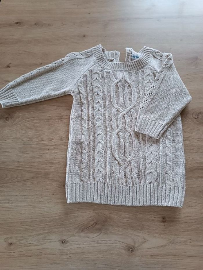 Robe en laine beige