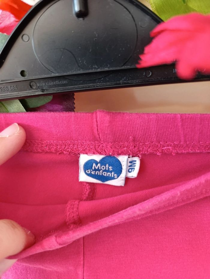 Leggings rose 9mois - Mots d'enfants - photo numéro 3
