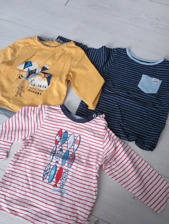 Lot 7 tee shirts 12 mois - photo numéro 3