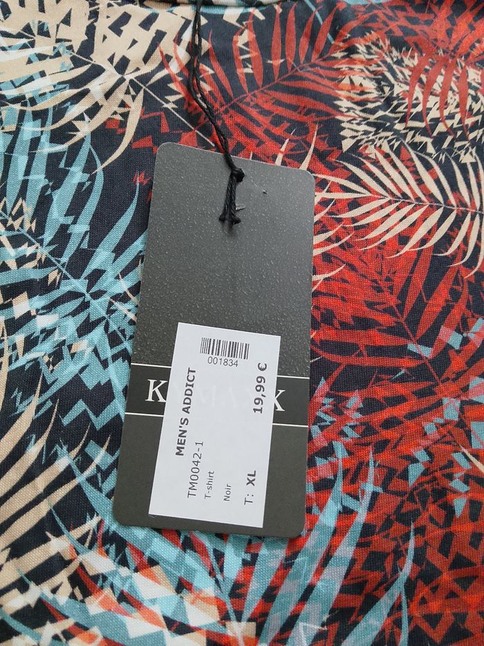 T-shirt manches courtes pour homme motifs fleurs xl MTX - photo numéro 4