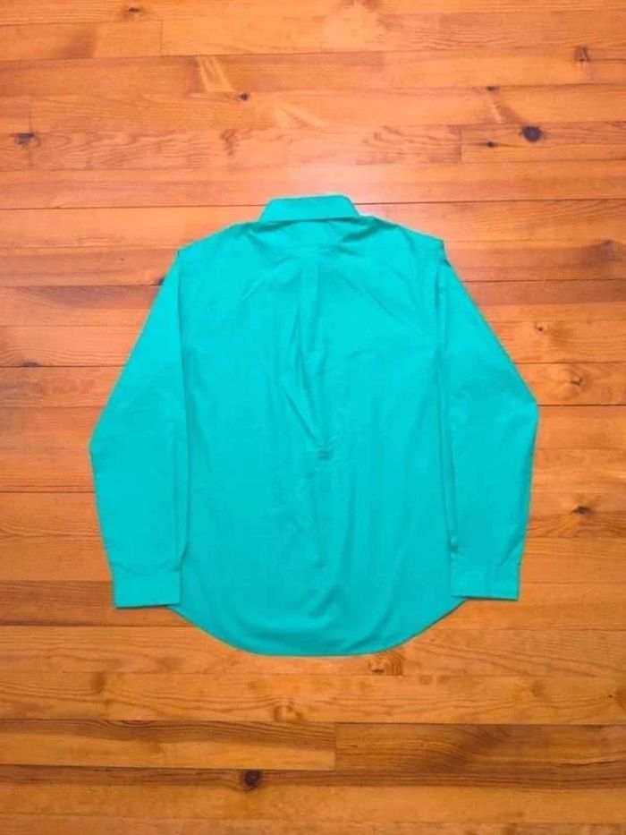 Chemise Ralph Lauren - Slim Fit - Logo brodé violet - Vert clair - Taille XL - photo numéro 4