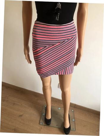 Jupe rayée rose et blanche neuve Morgan taille 34