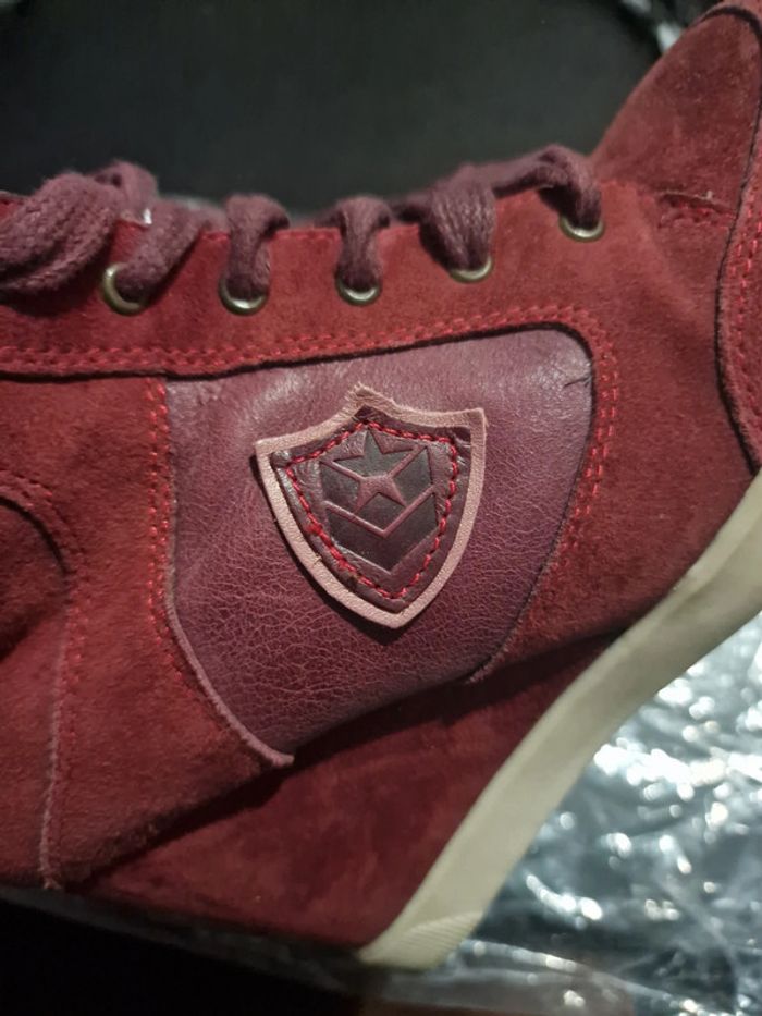 Basket à talon bordeaux - photo numéro 5