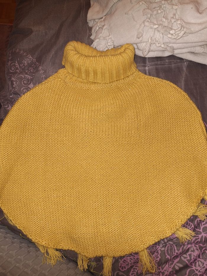 Poncho jaune moutarde