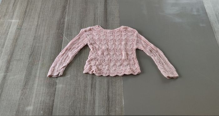 🧶 Pull fille 8 ans – Fait main couleur rose manche longue - photo numéro 3