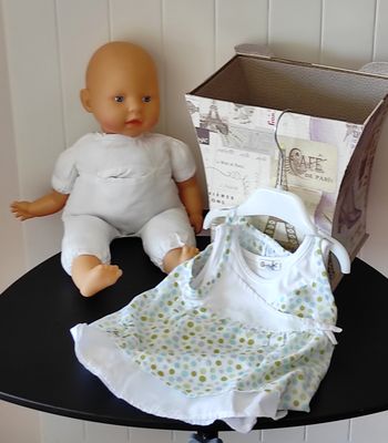 Rafraîchissante petite tunique d’été en coton fille 6-9 mois