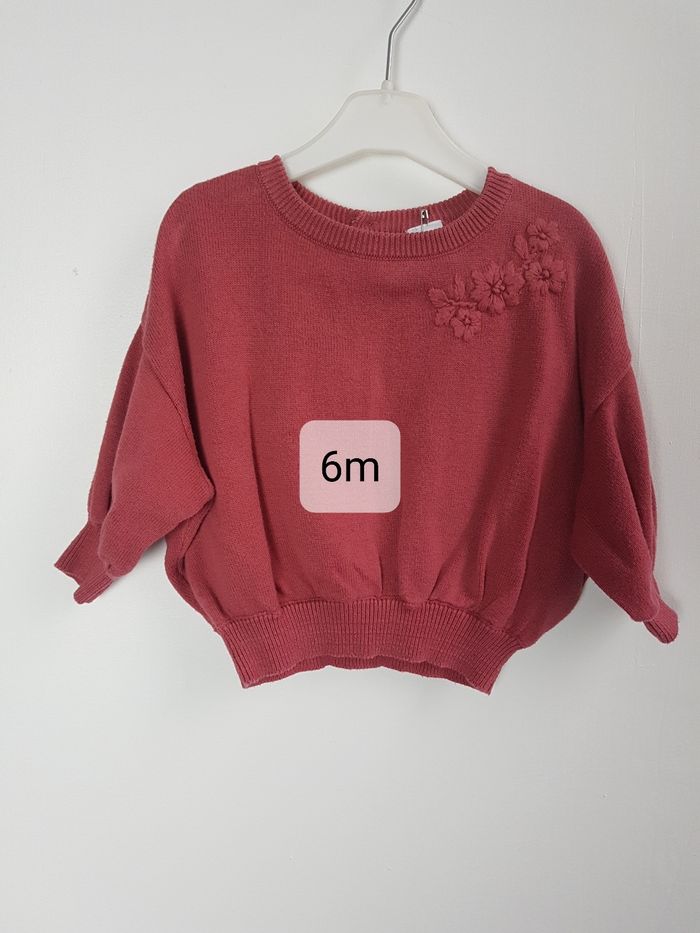 Pull rose Tex 6 mois