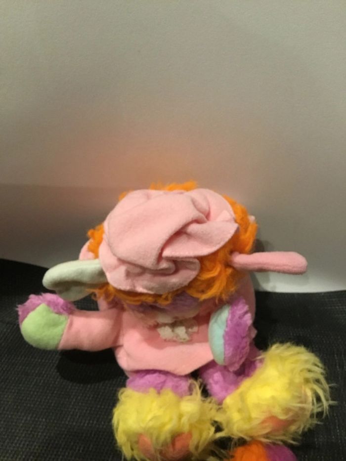 Peluche Popples polochon rose slumber party pancake Mattel vintage 22cm - photo numéro 9