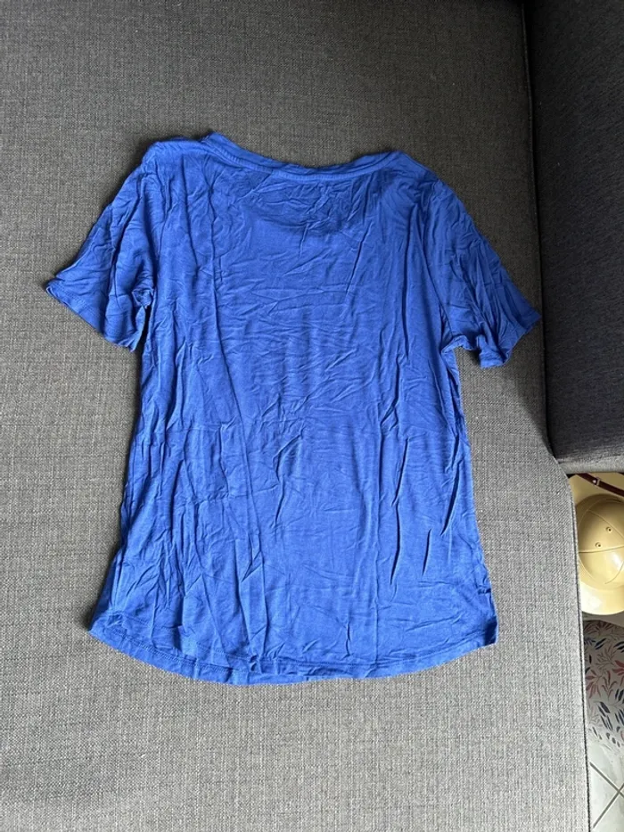 T-shirt manche 3/4 femme, neuf, bleu - photo numéro 3