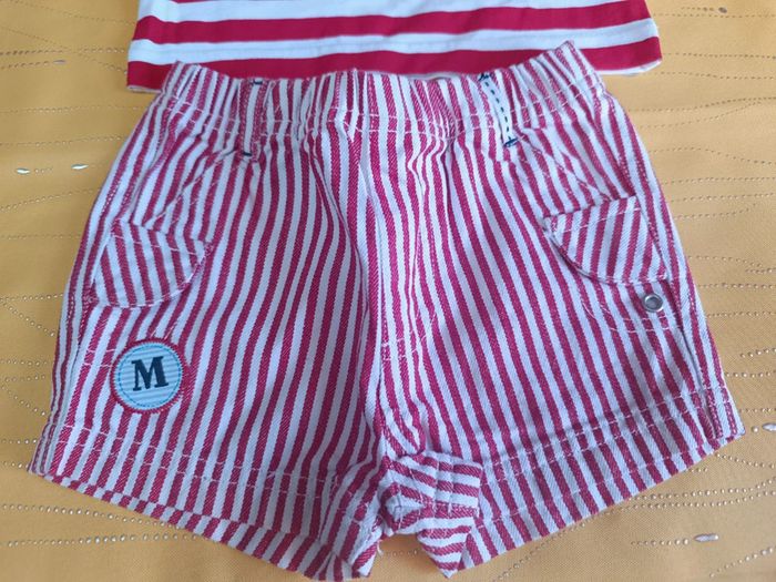 Ensemble short et Tee shirt Mickey 6 mois - photo numéro 5