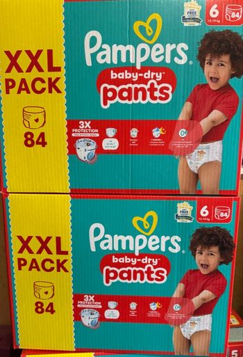 1 carton de couches Pampers taille 6 pack xxl