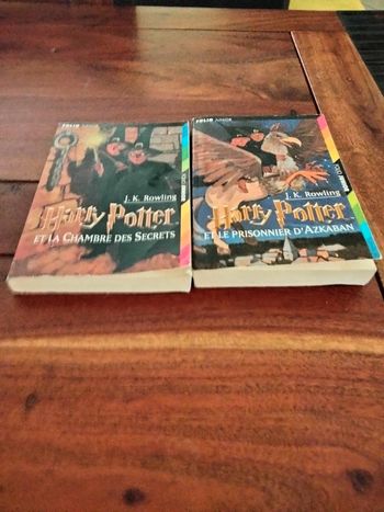 Lot de 2 livres Harry Potter JK Rowling Folio junior