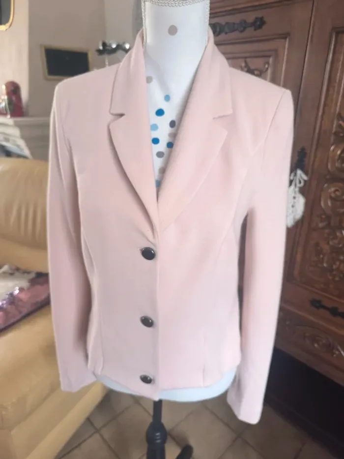 Magnifique veste blazer rose poudré - photo numéro 2