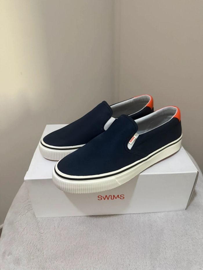 Swims - Mocassins, Bleu marine, orange, Taille 43 - photo numéro 2