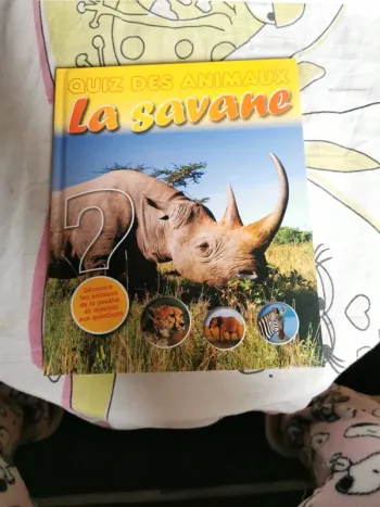 Livre quiz des animaux la savane